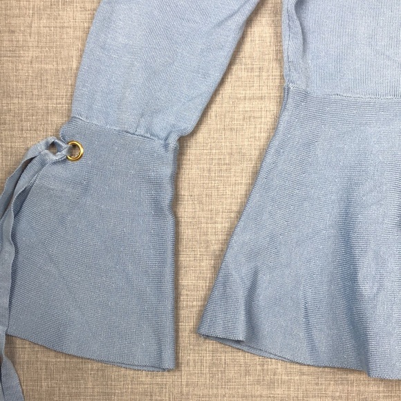 Thalia Sodi Blue Grommet Bell Sleeve Sweater Small - Picture 4 of 6